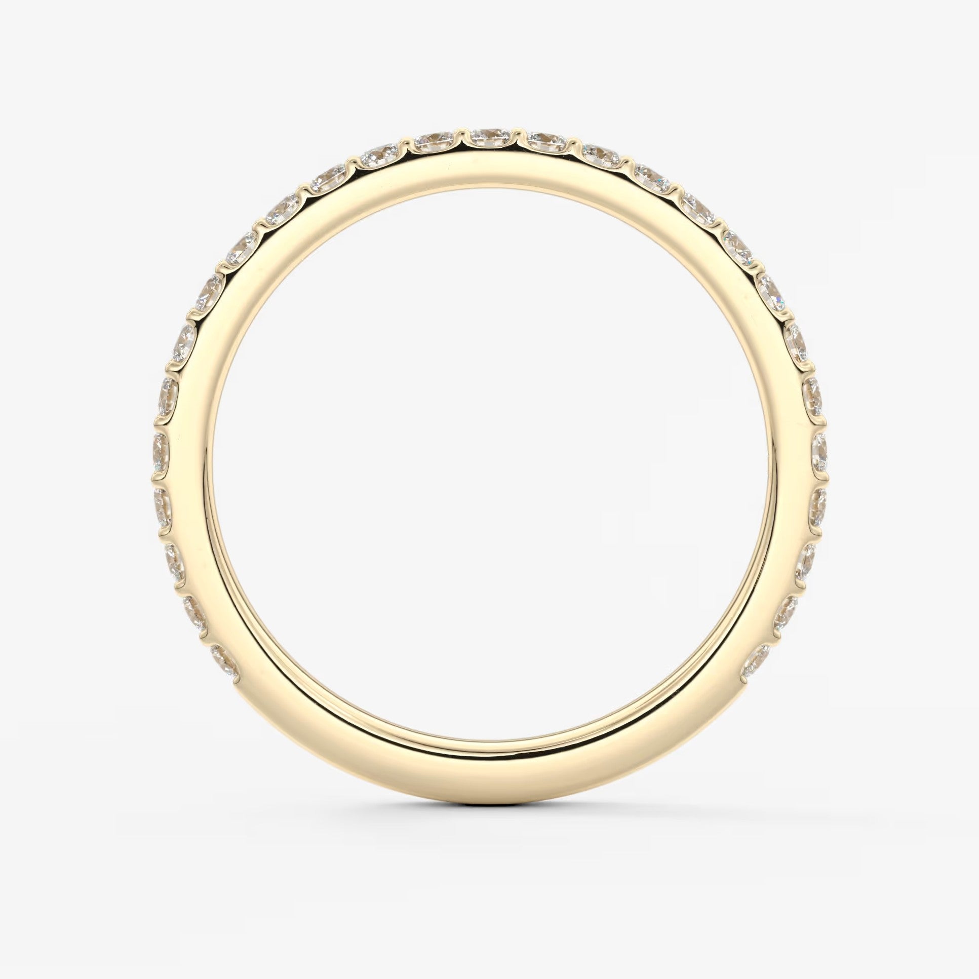 Elise classic three-quarter eternity wedding band