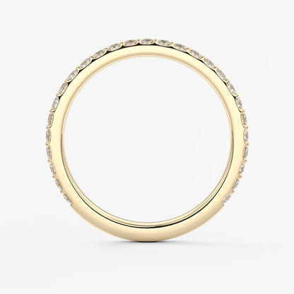 Elise classic three-quarter eternity wedding band