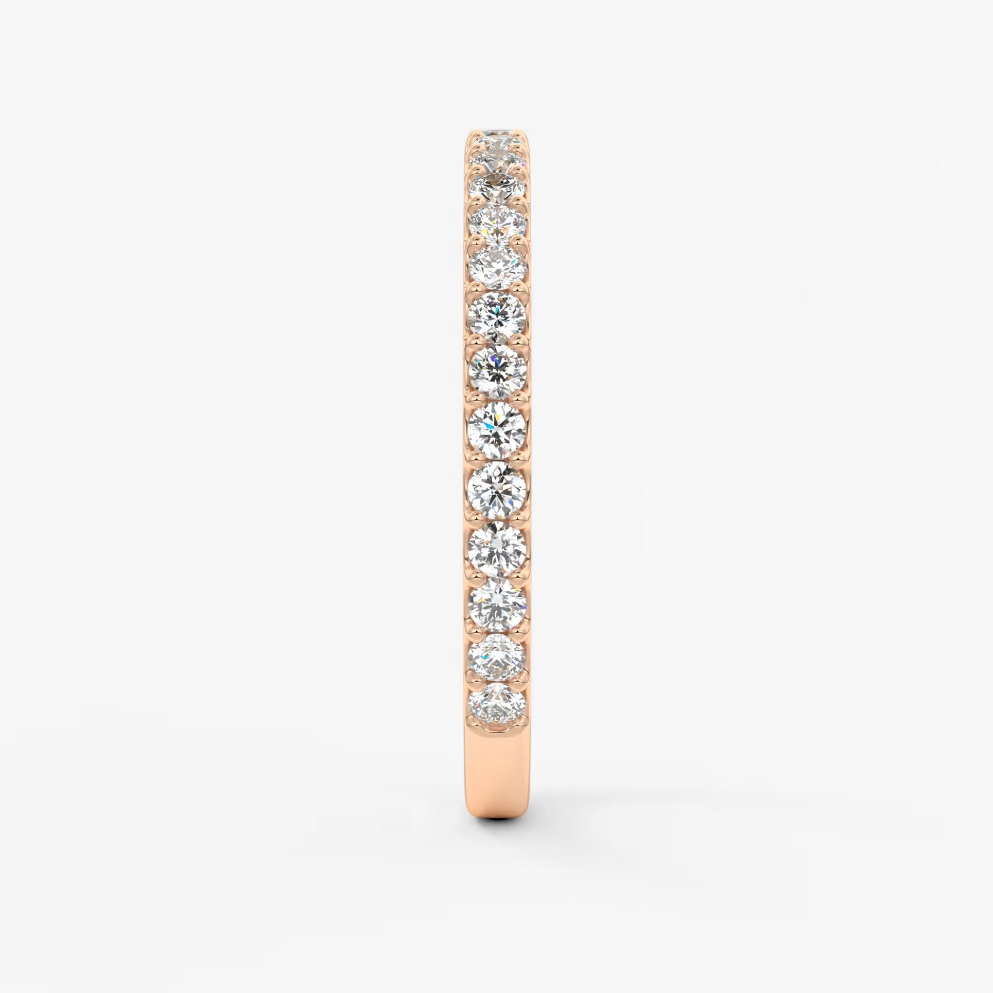 Elise classic three-quarter eternity wedding band
