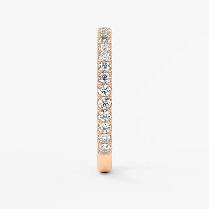 Elise classic three-quarter eternity wedding band