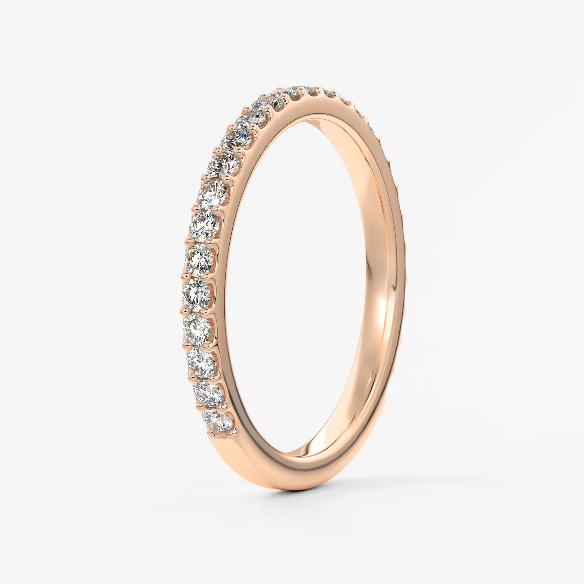 Elise classic three-quarter eternity wedding band
