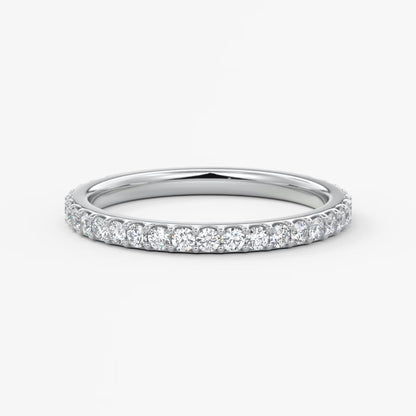 Elise classic three-quarter eternity wedding band