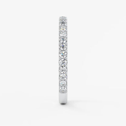 Elise classic three-quarter eternity wedding band