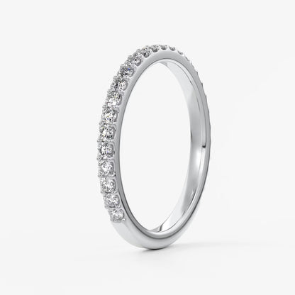 Elise classic three-quarter eternity wedding band