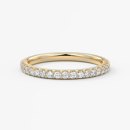 Elise classic three-quarter eternity wedding band