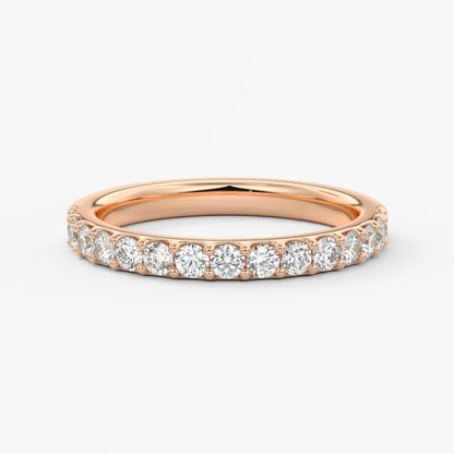 Elise classic half-eternity wedding band