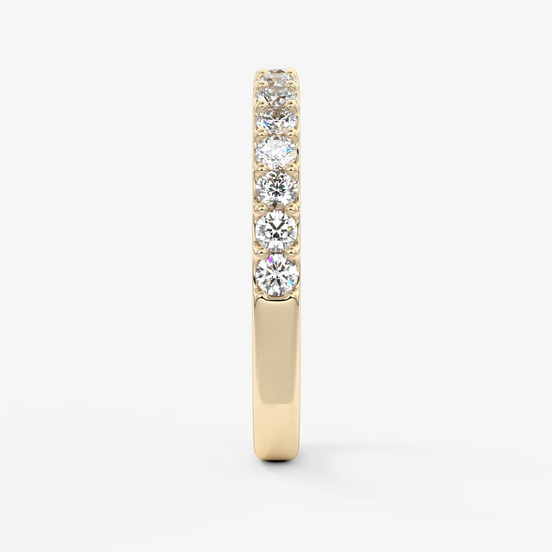 Elise classic half-eternity wedding band