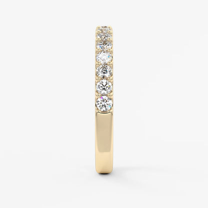 Elise classic half-eternity wedding band
