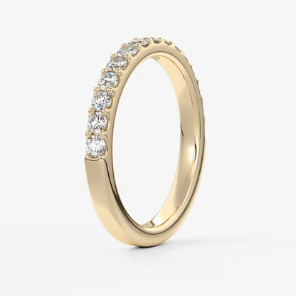 Elise classic half-eternity wedding band