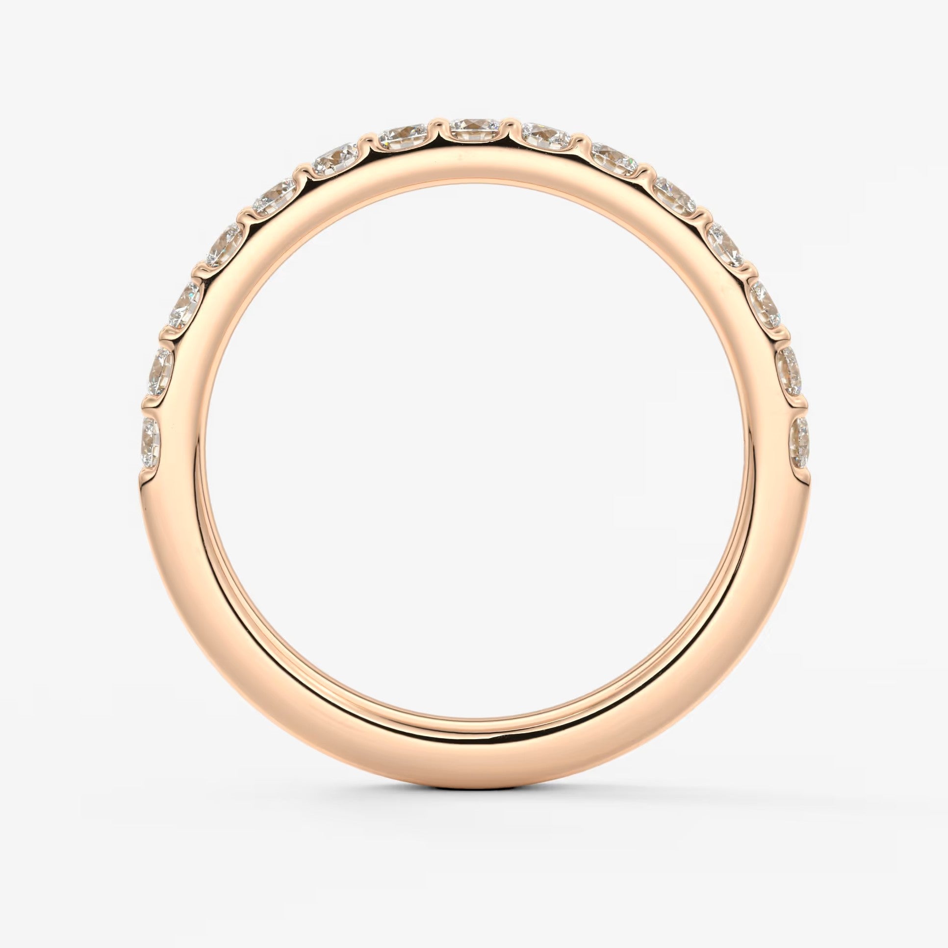 Elise classic half-eternity wedding band