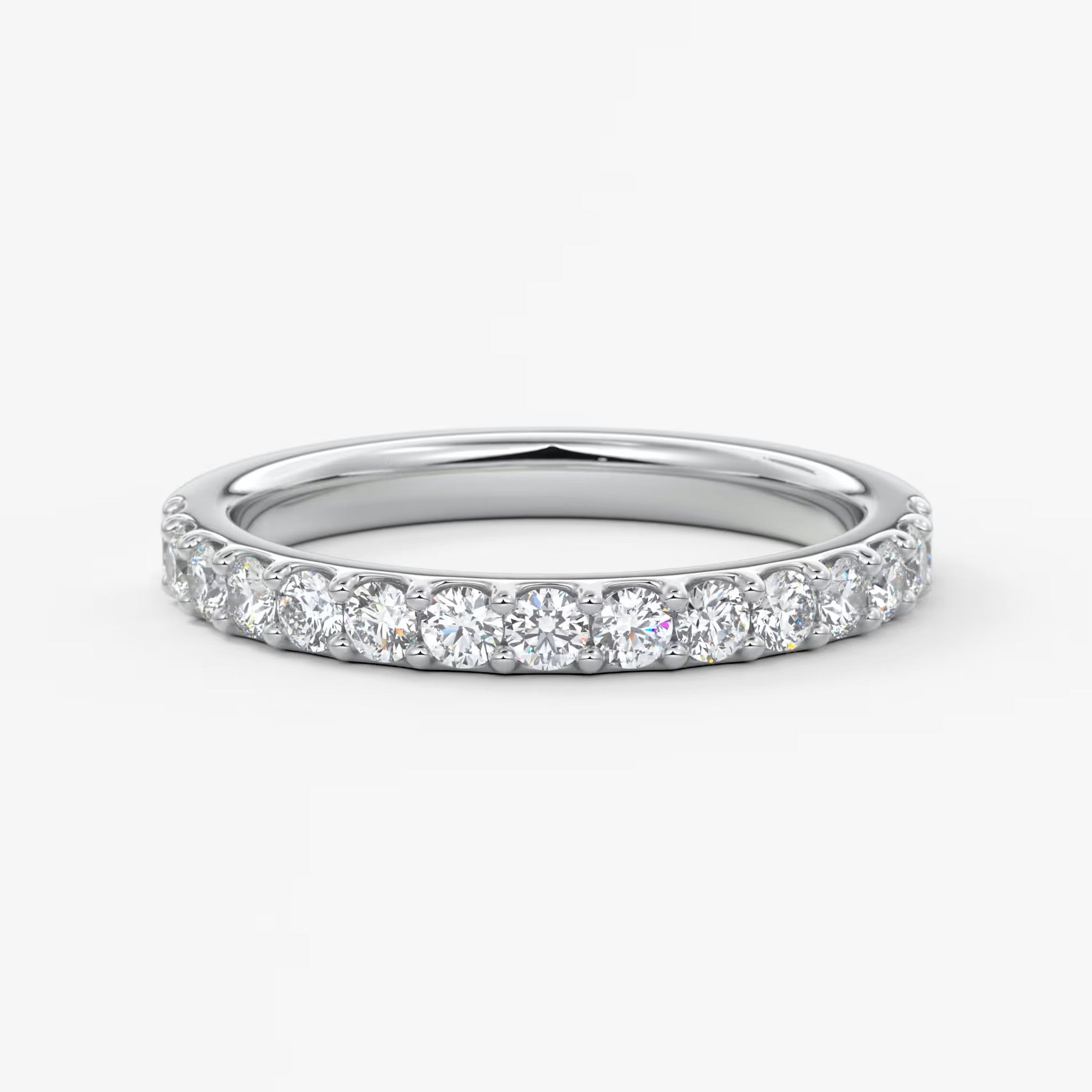 Elise classic half-eternity wedding band