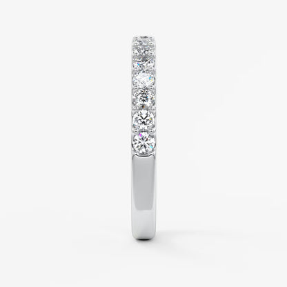 Elise classic half-eternity wedding band