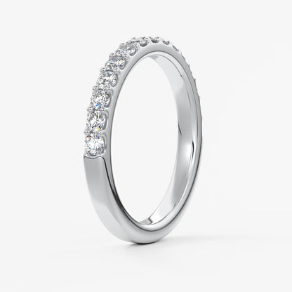 Elise classic half-eternity wedding band