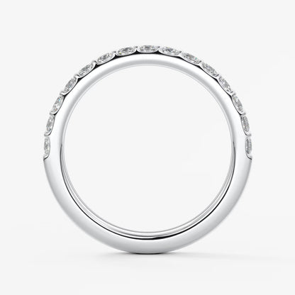 Elise classic half-eternity wedding band