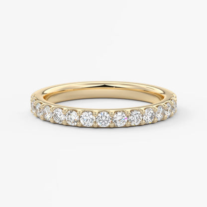 Elise classic half-eternity wedding band