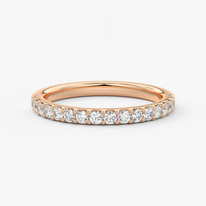 Elise classic half-eternity wedding band