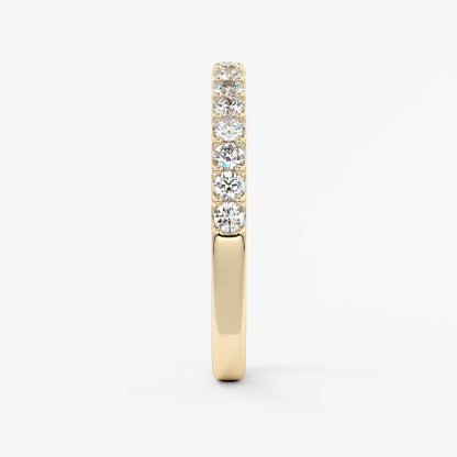 Elise classic half-eternity wedding band