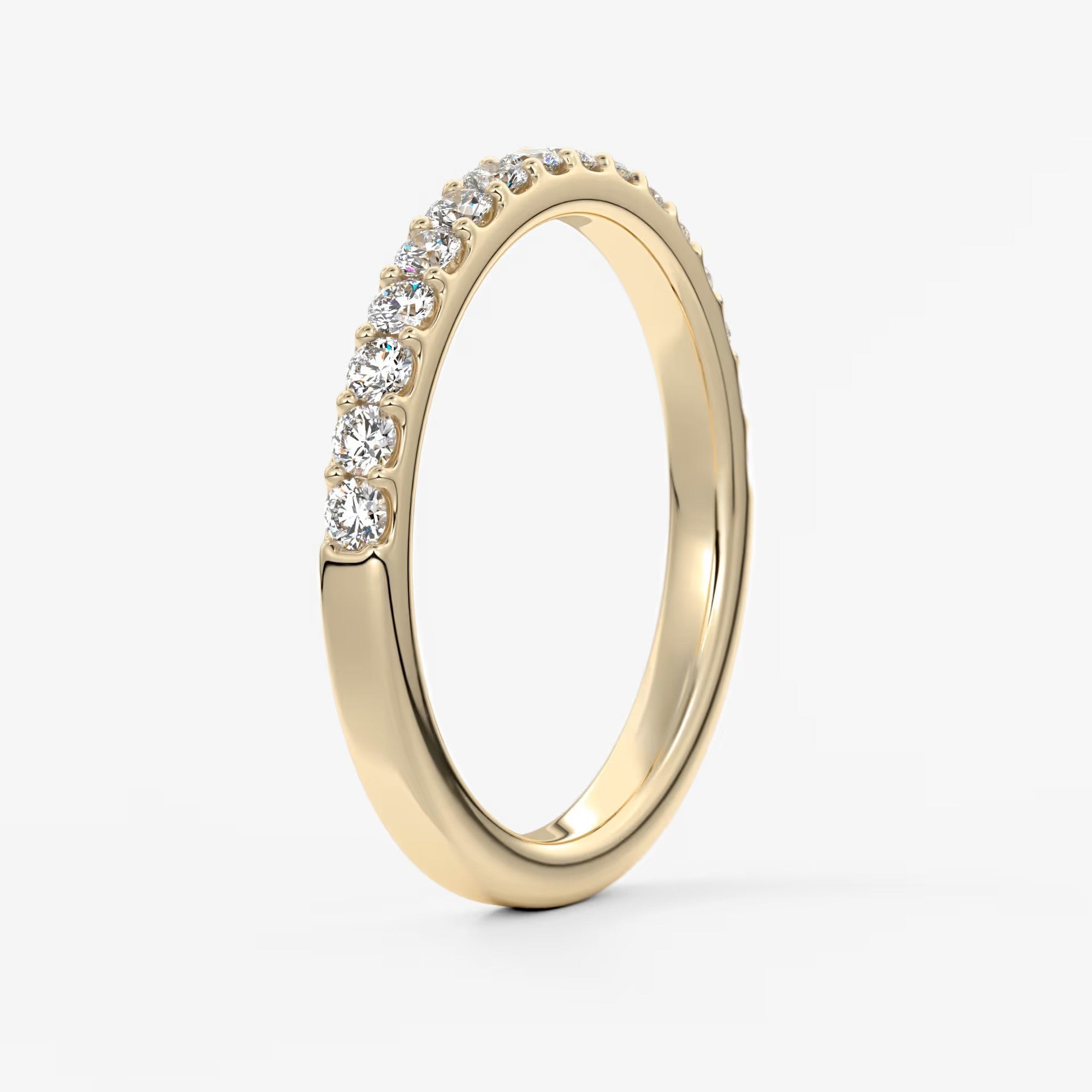 Elise classic half-eternity wedding band