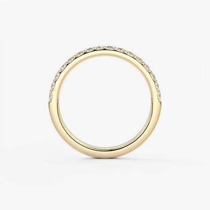 Elise classic half-eternity wedding band