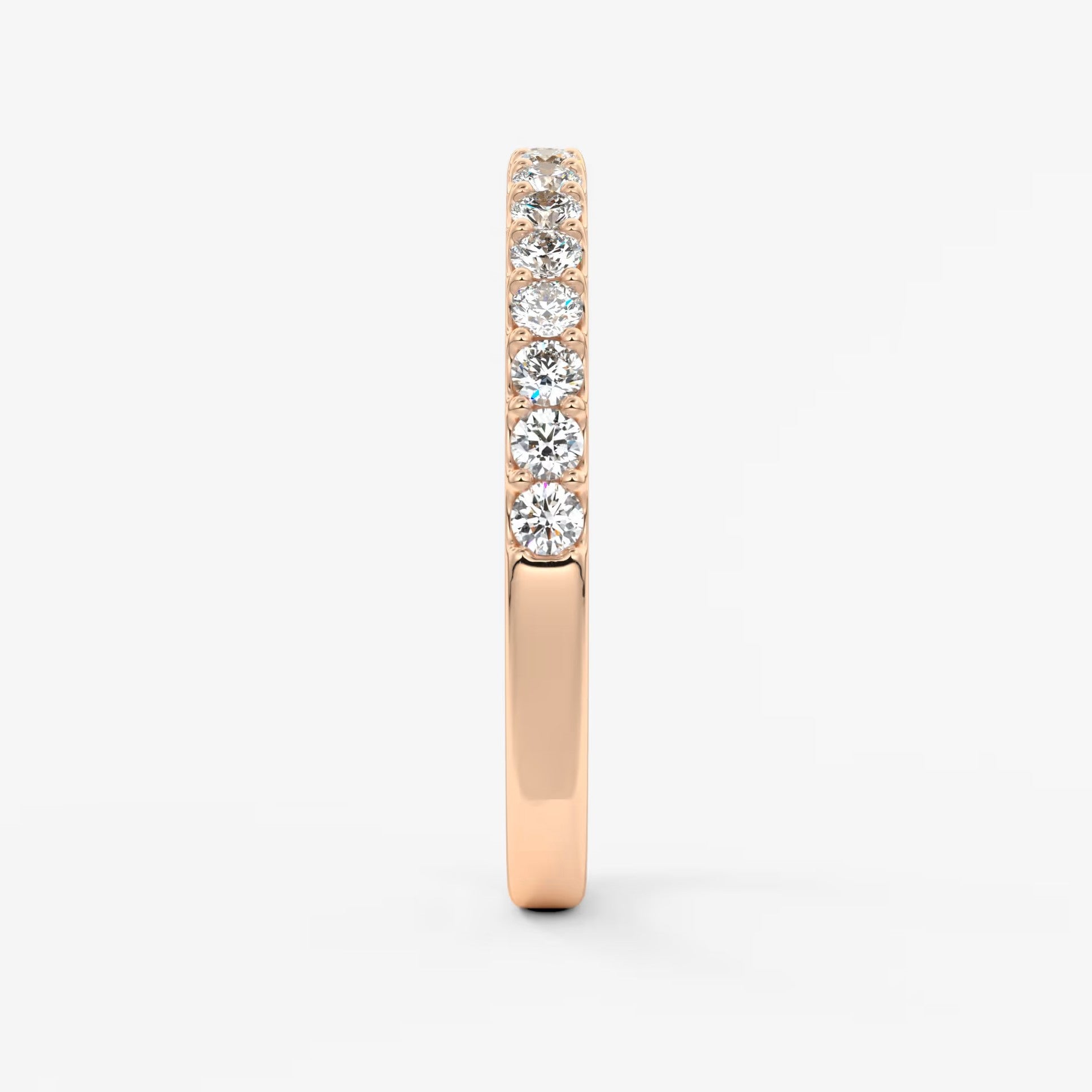 Elise classic half-eternity wedding band