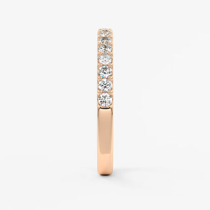Elise classic half-eternity wedding band