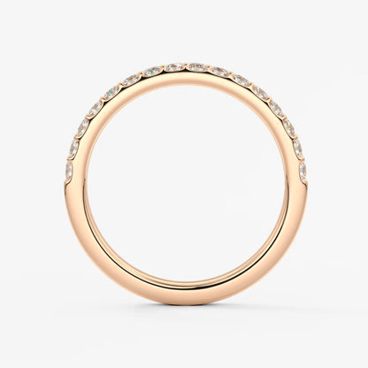 Elise classic half-eternity wedding band