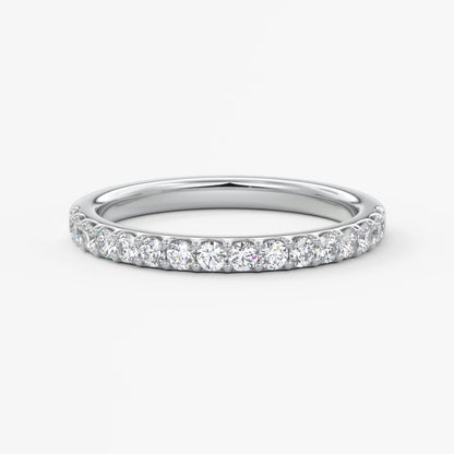 Elise classic half-eternity wedding band