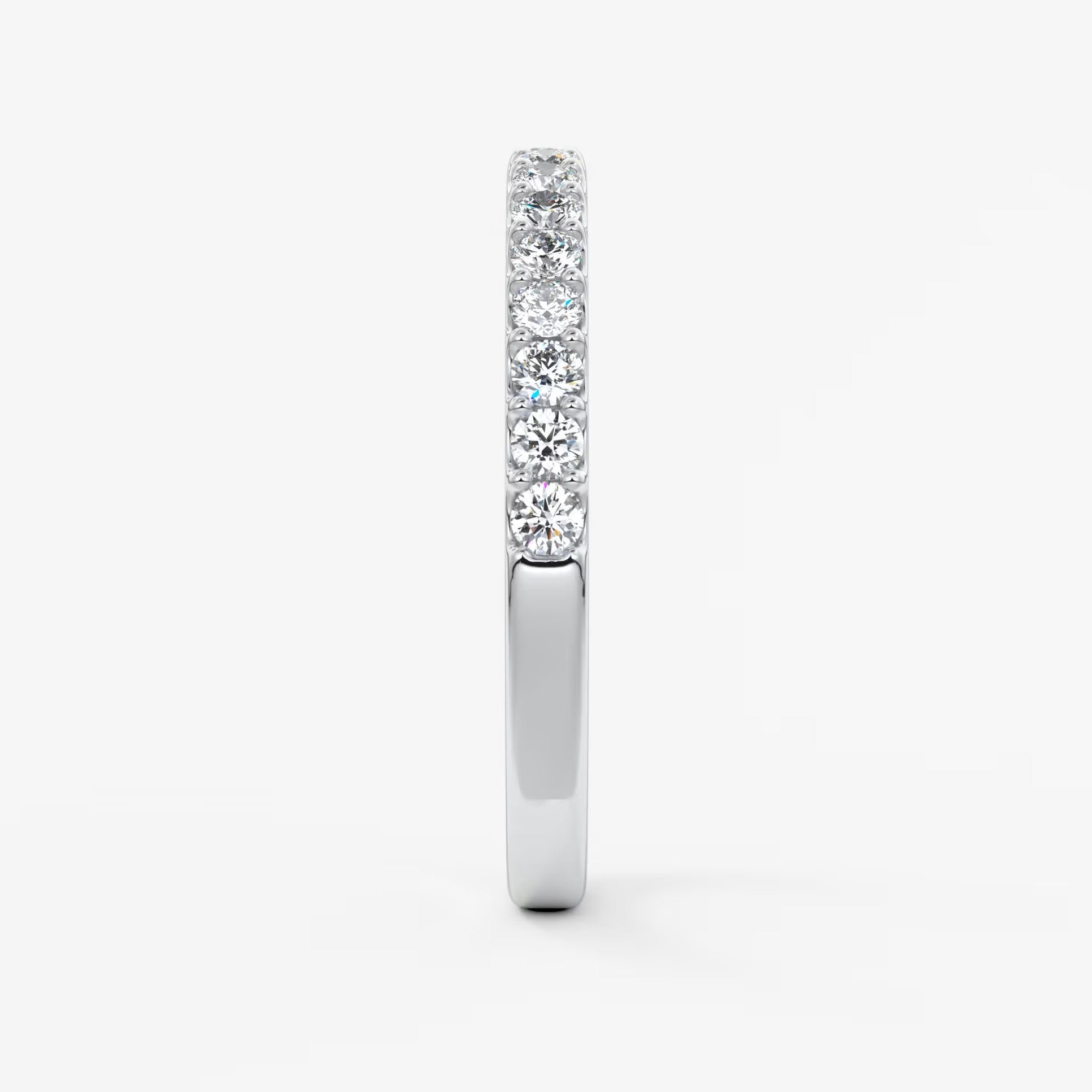 Elise classic half-eternity wedding band