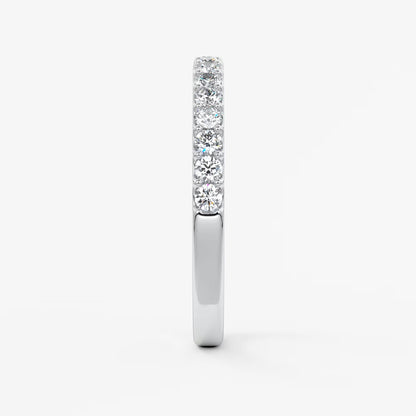 Elise classic half-eternity wedding band