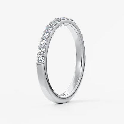 Elise classic half-eternity wedding band