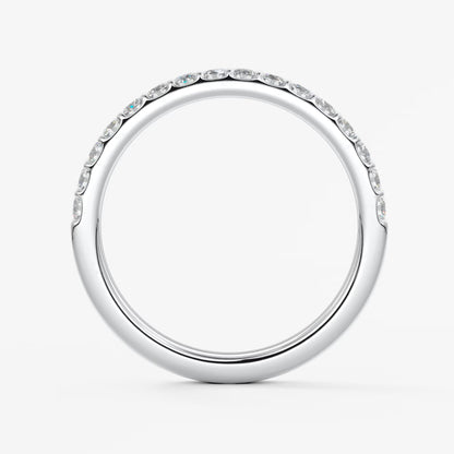 Elise classic half-eternity wedding band