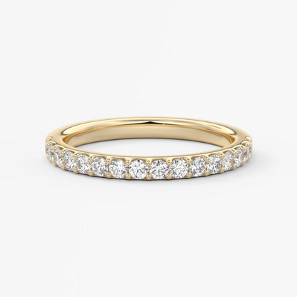 Elise classic half-eternity wedding band