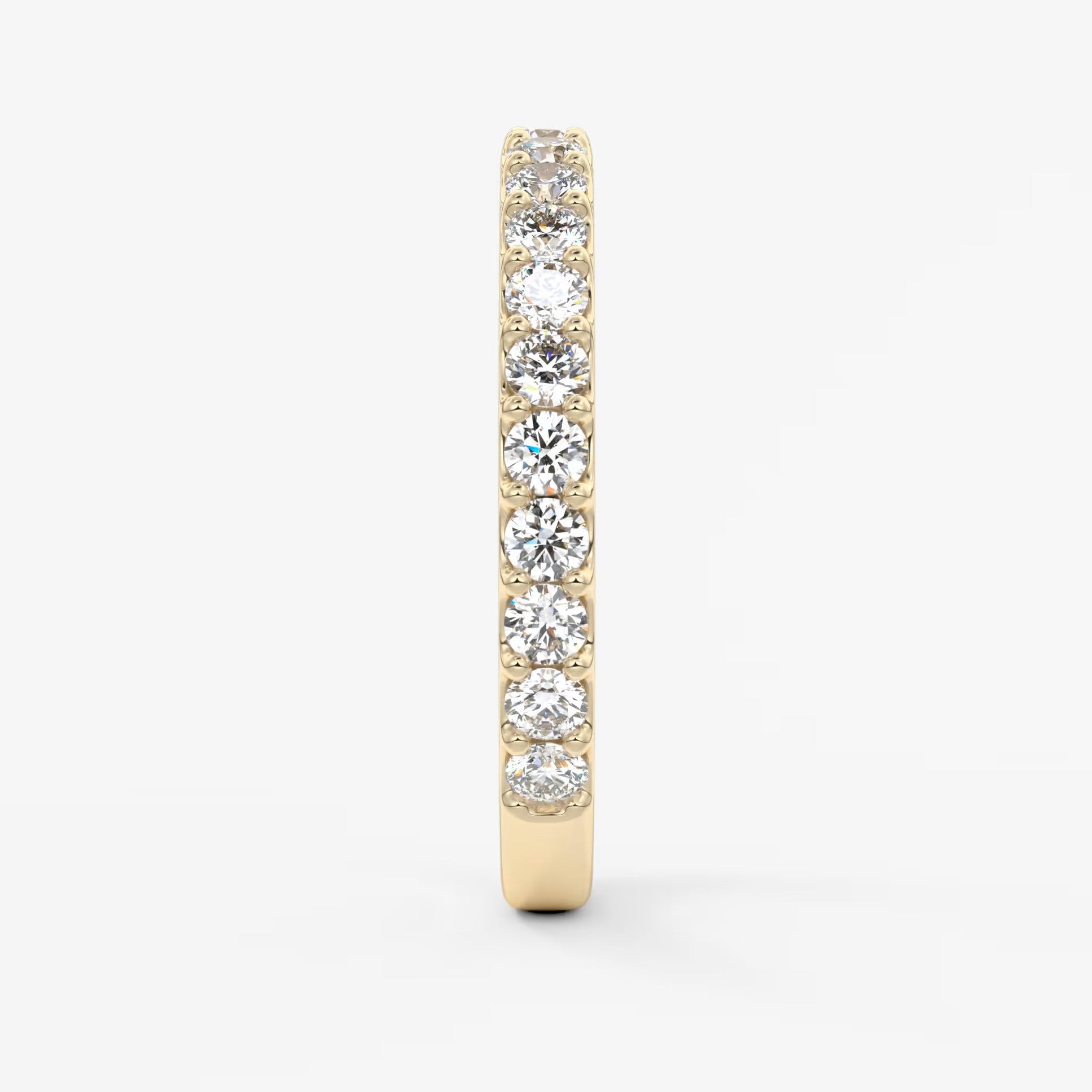 Elise classic three-quarter eternity wedding band