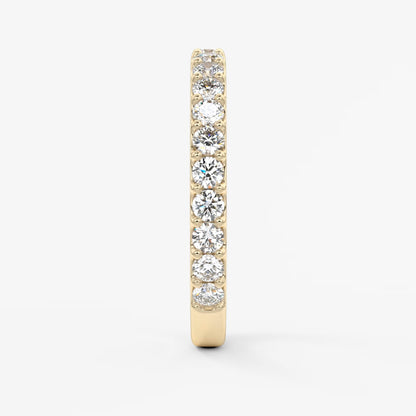 Elise classic three-quarter eternity wedding band