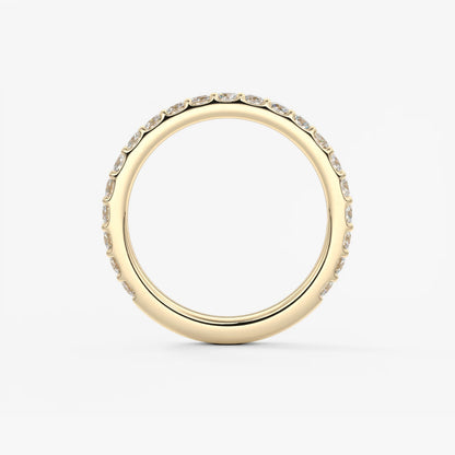 Elise classic three-quarter eternity wedding band