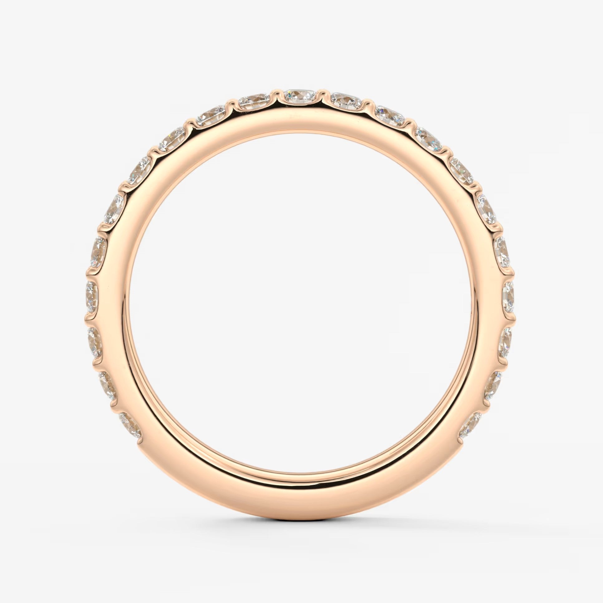 Elise classic three-quarter eternity wedding band