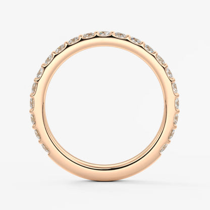 Elise classic three-quarter eternity wedding band