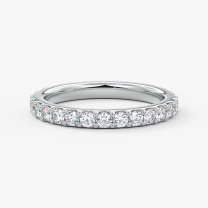 Elise classic three-quarter eternity wedding band