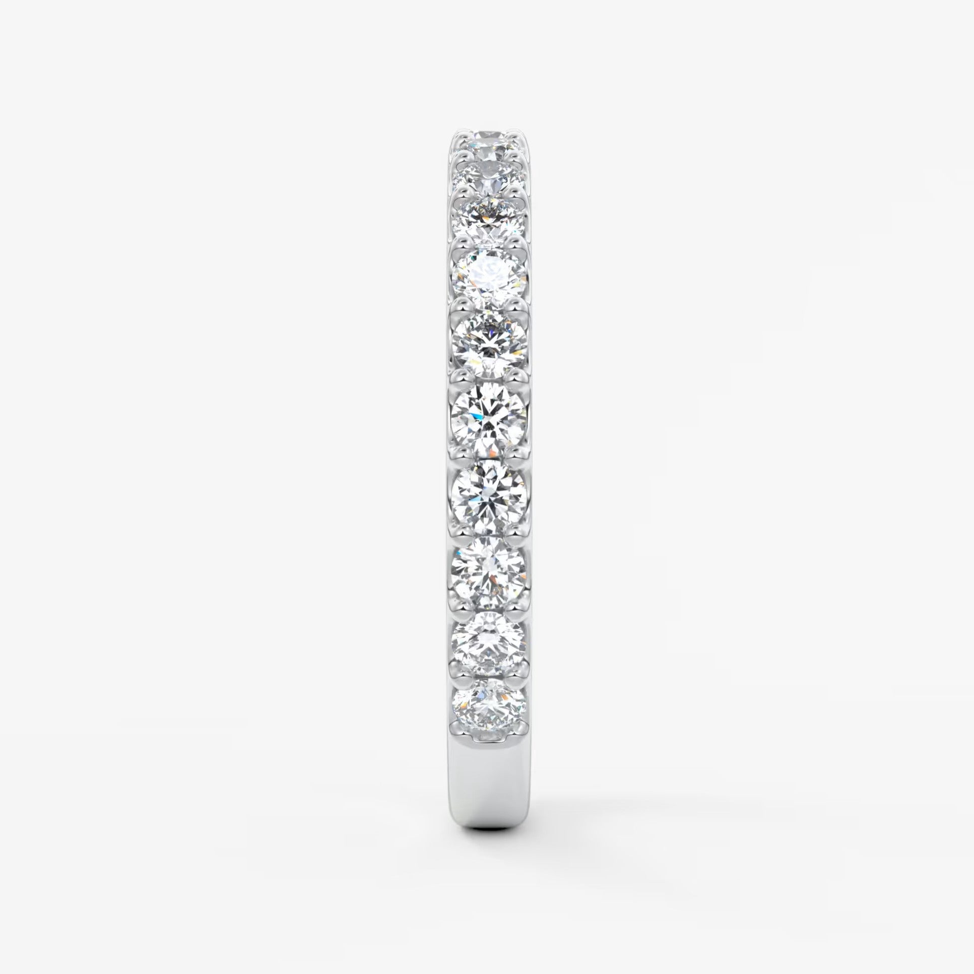 Elise classic three-quarter eternity wedding band