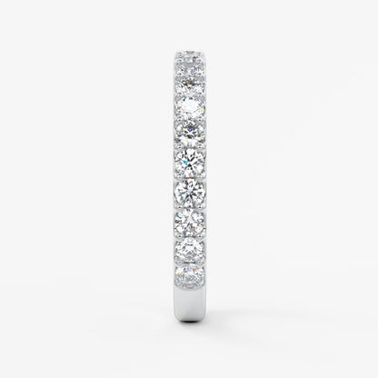 Elise classic three-quarter eternity wedding band