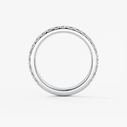 Elise classic three-quarter eternity wedding band