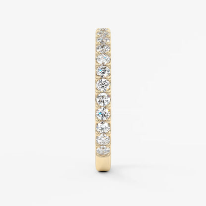 Elise classic three-quarter eternity wedding band