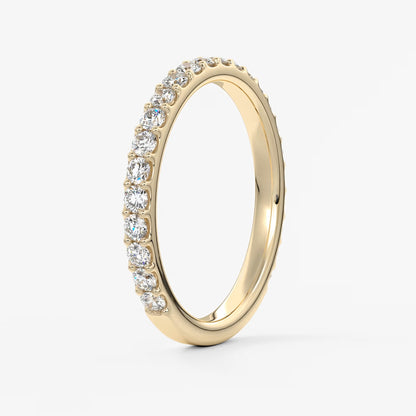 Elise classic three-quarter eternity wedding band