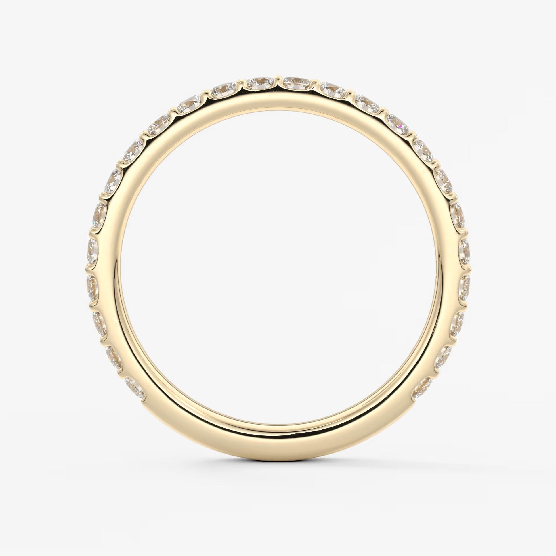 Elise classic three-quarter eternity wedding band