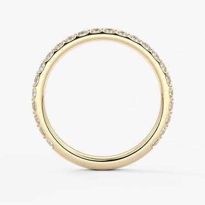Elise classic three-quarter eternity wedding band