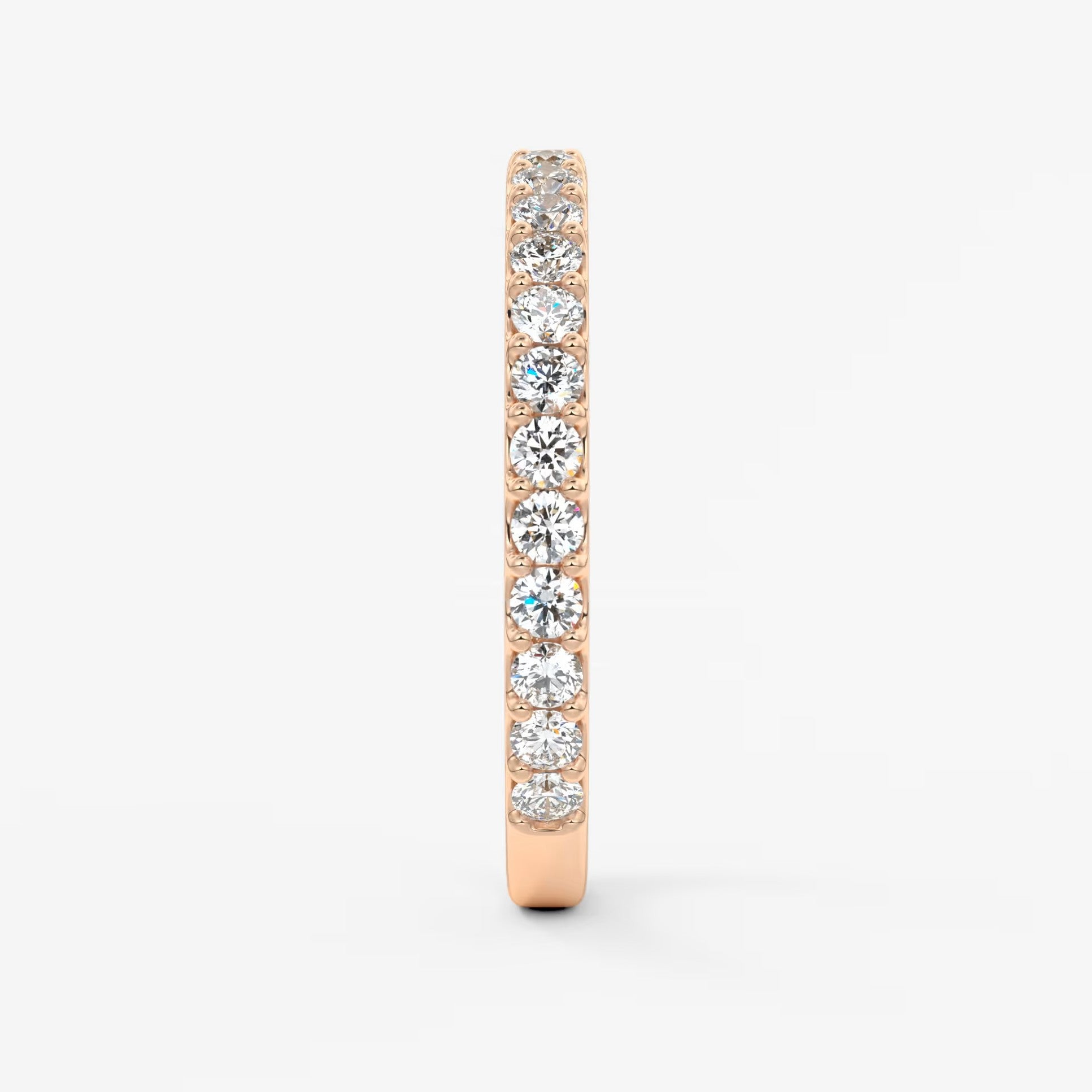 Elise classic three-quarter eternity wedding band
