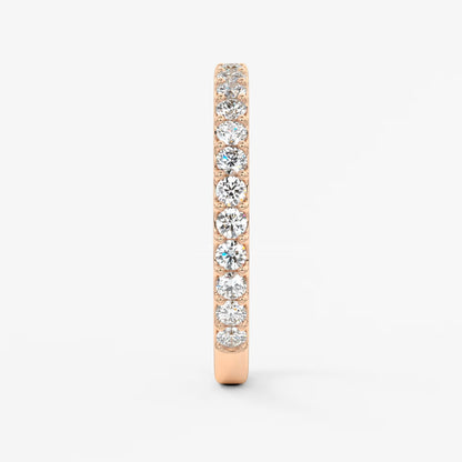 Elise classic three-quarter eternity wedding band