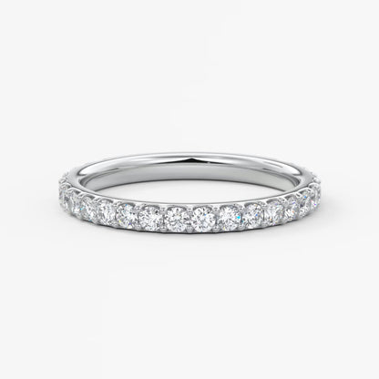 Elise classic three-quarter eternity wedding band