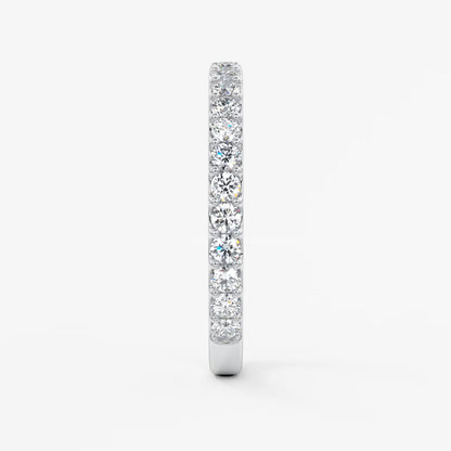 Elise classic three-quarter eternity wedding band