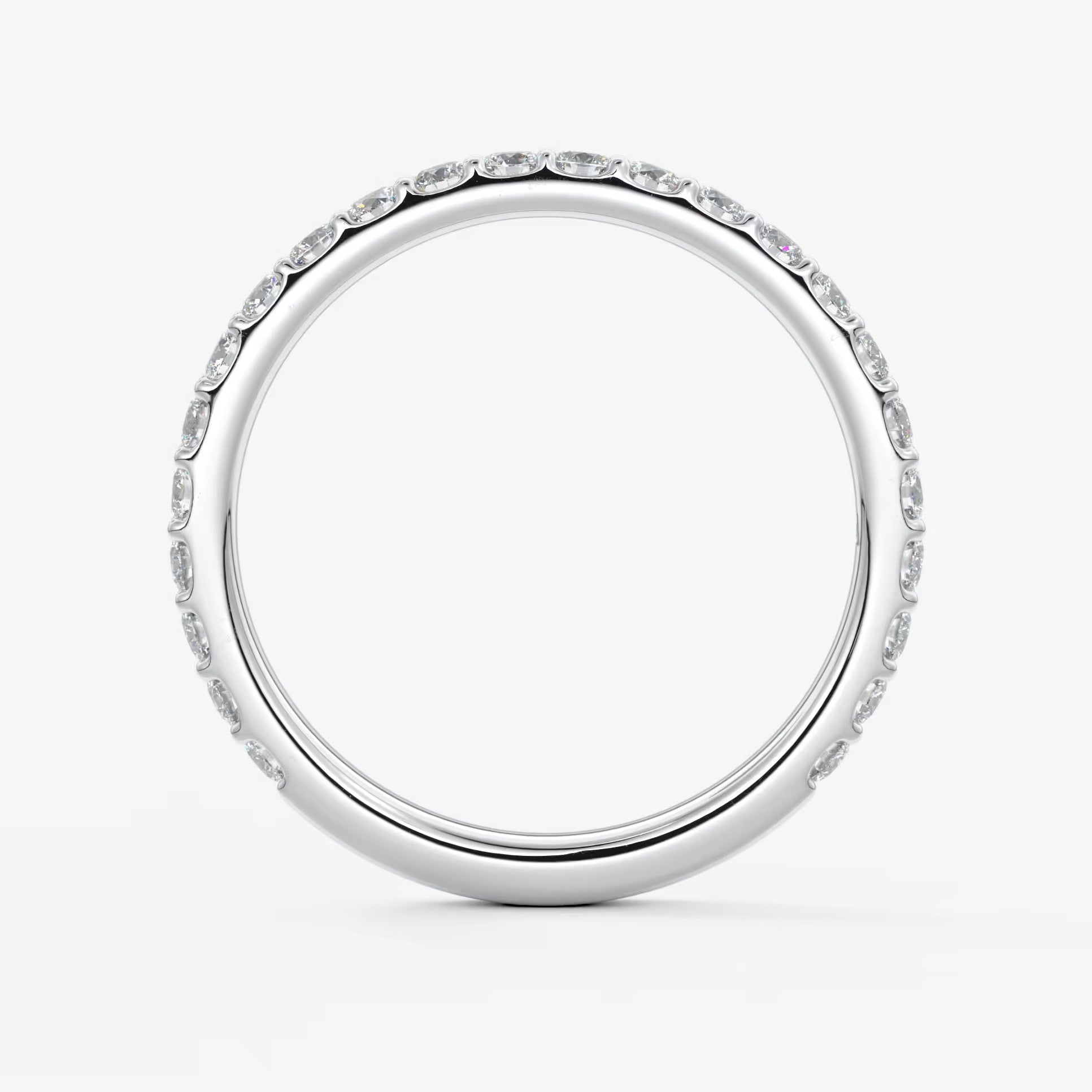 Elise classic three-quarter eternity wedding band